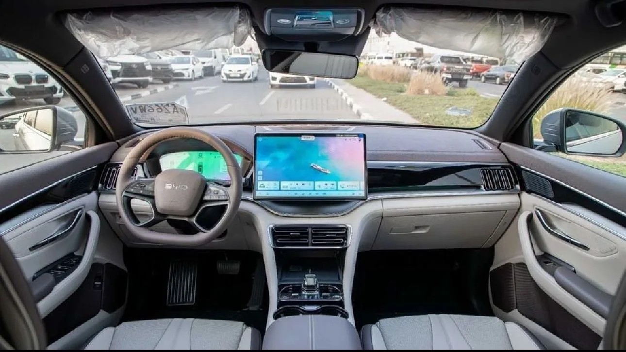 BYD Song Plus cabin and rotating centre display, representative market version