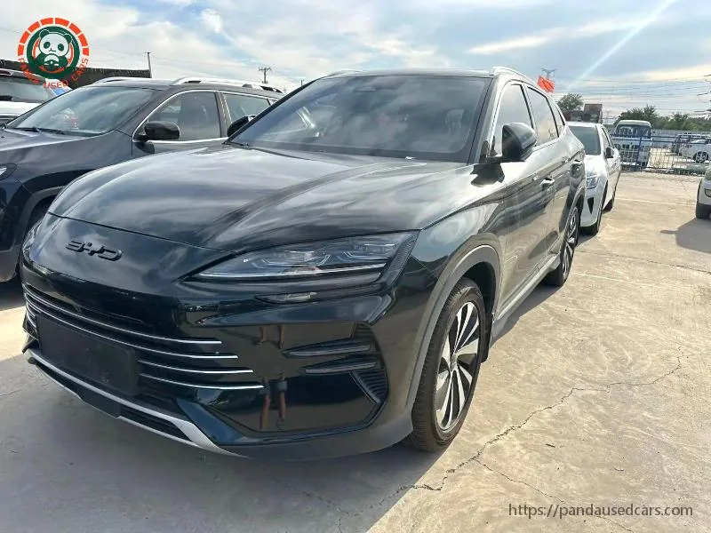 Used BYD Song Plus DM-i front three-quarter view, representative export candidate